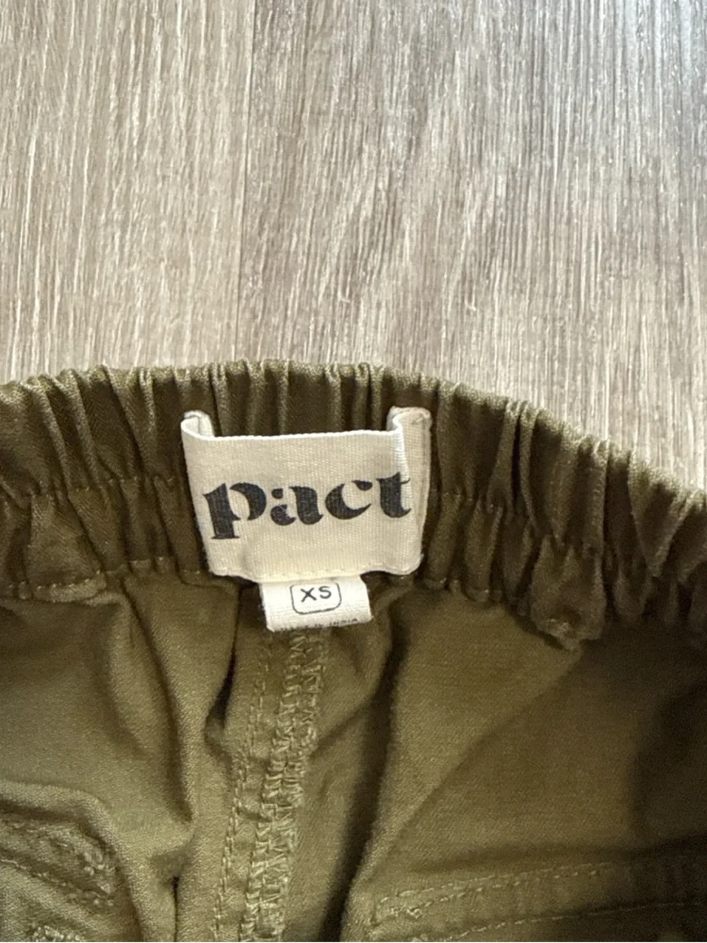 Pact Organic Cotton Olive Green Chino Style French Work Surplus Pants Size XS - Picture 3 of 12